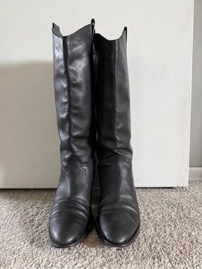 Mossimo Supply Co. Black Over-the-Knee Leather Boots